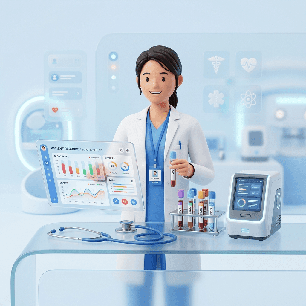 Medical and Lab Tests Illustration